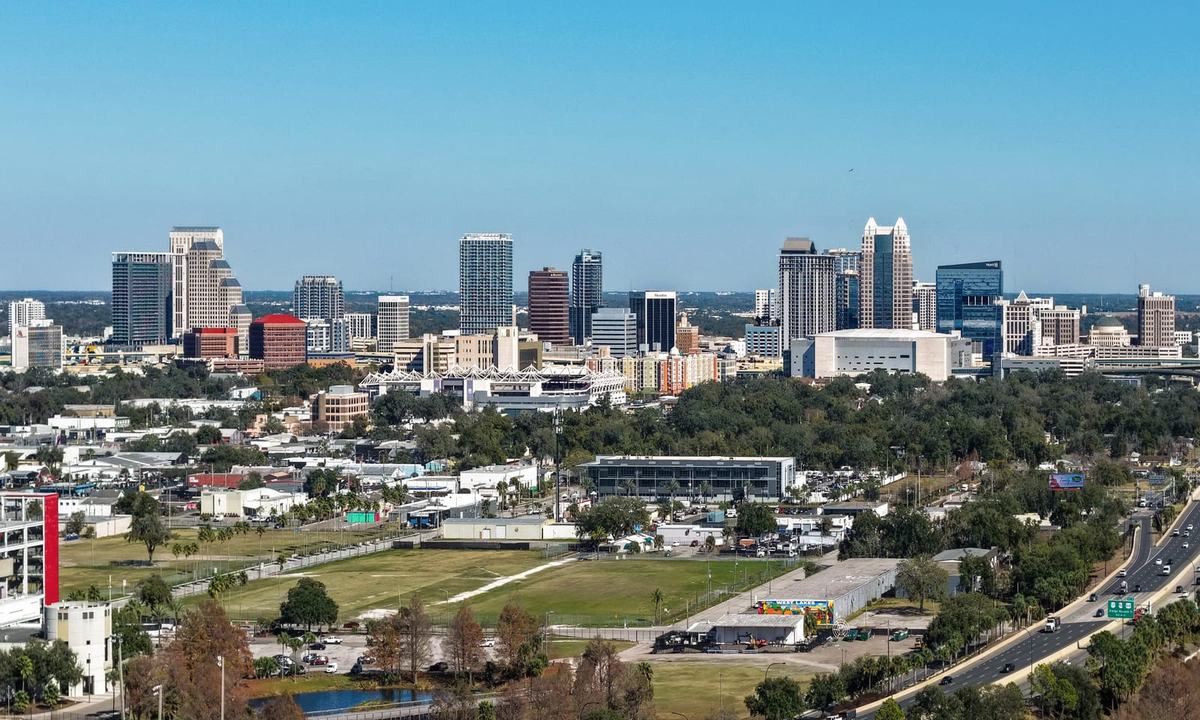 The skyline of downtown Orlando, Florida